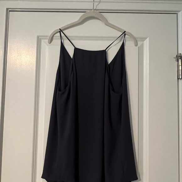 Flowing Ann Taylor Loft (Deep Purple) Medium Racerback String Tank - Picture 4 of 6